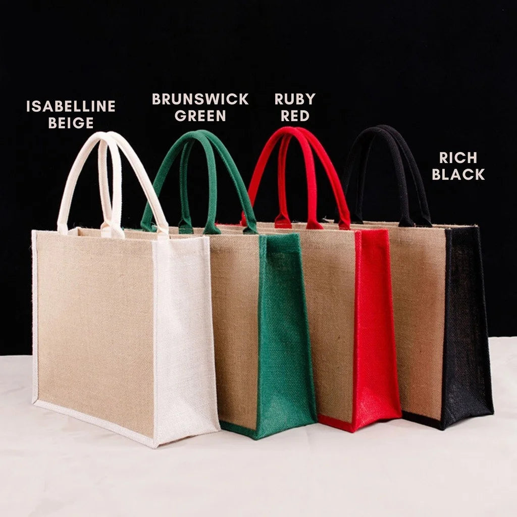 Personalised Radiant Jute Recycle Tote Shopping Bag