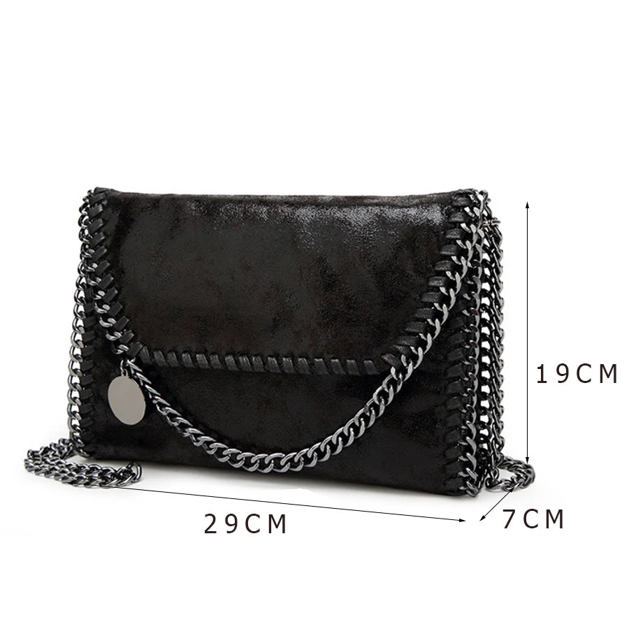 Women's Casual Chain One-Shoulder Messenger Bag Lady Small Flap Cross Body Bags