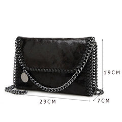 Women's Casual Chain One-Shoulder Messenger Bag Lady Small Flap Cross Body Bags
