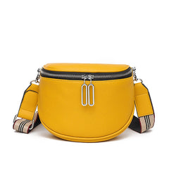 Women's High Soft Leather Saddle Bag Shoulder Messenger Bag