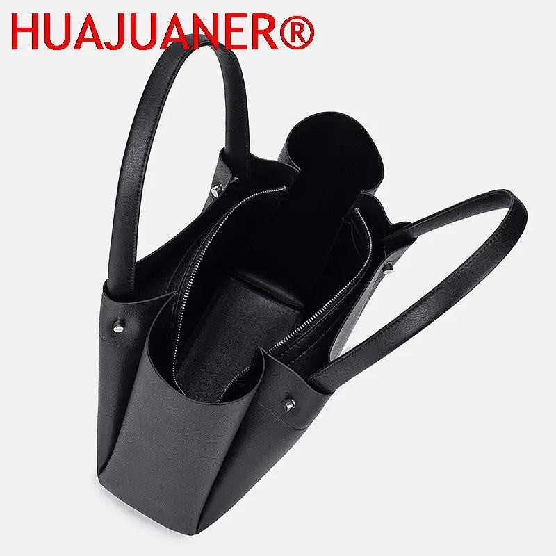 Large Capacity Women's Shoulder Bag PU Leather Tote Handbag