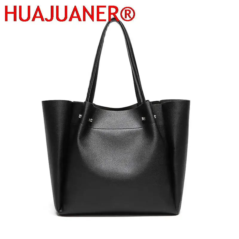 Large Capacity Women's Shoulder Bag PU Leather Tote Handbag
