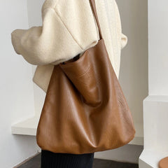 Women's Shoulder Bag Large Capacity PU Leather Tote Handbag