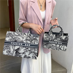 Women's Large Capacity Canvas Shoulder Shopper Handbag