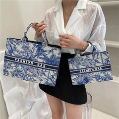 Women's Large Capacity Canvas Shoulder Bag Top-handle Tote