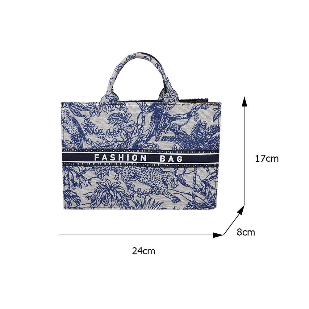 Women's Large Capacity Canvas Shoulder Bag Top-handle Tote