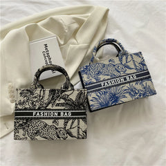 Women's Large Capacity Canvas Shoulder Shopper Handbag