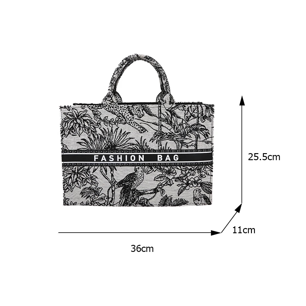 Women's Large Capacity Canvas Shoulder Bag Top-handle Tote
