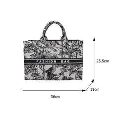 Women's Large Capacity Canvas Shoulder Bag Top-handle Tote