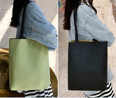 Women's Large Capacity PU Leather Shoulder Bag Dual-sided Handbag