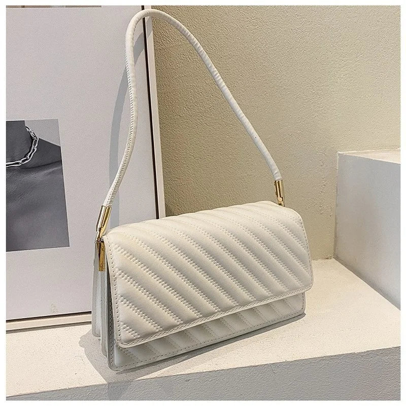 Leather Handbags Wide Shoulder Strap Women Shoulder Bags
