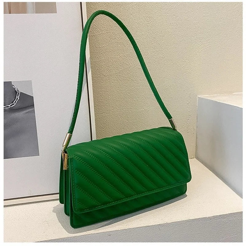 Leather Handbags Wide Shoulder Strap Women Shoulder Bags
