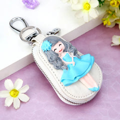 Women's Leather Key Chain Car Protective Case Key Bag