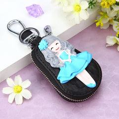 Women's Leather Key Chain Car Protective Case Key Bag