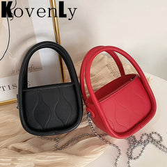 Mini Crossbody Bag Metal Chain Messenger Purse Young Girl Bags