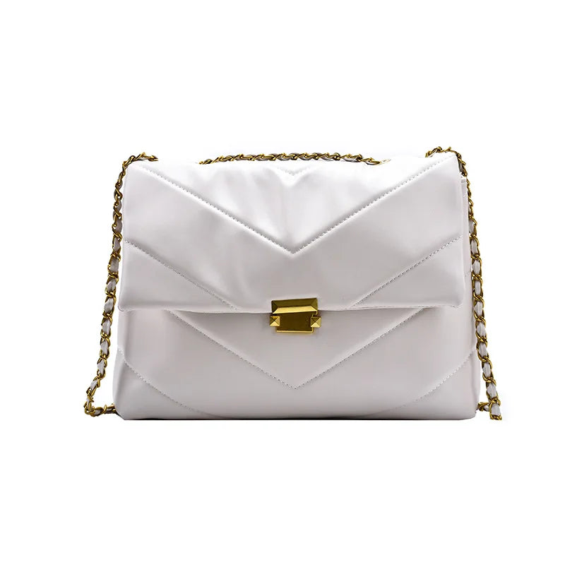 Women's High-end Chain Messenger Bag Large Capacity Tote Shoulder Bag