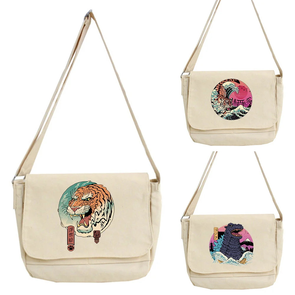 Women's Messenger Backpack College Student Tote Bags