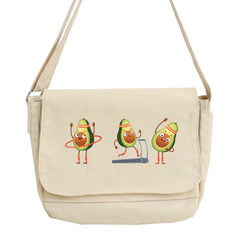 Women's Messenger Backpack Large Capacity Avocado Tote Bag