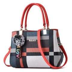Plaid Handbag Large Capacity Shoulder Messenger Bag