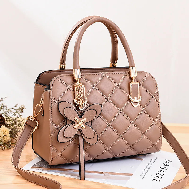 Women's Rhombus Portable Small Square Bag Shoulder Messenger Bag