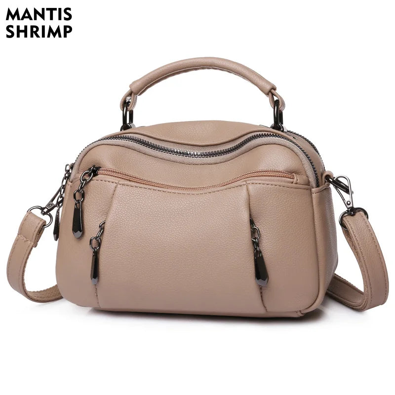 Women's Top-handle Messenger Bag PU Leather Classic Handbag
