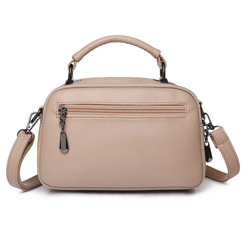 Women's Top-handle Messenger Bag PU Leather Classic Handbag