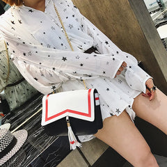 Japanese Cartoon Sakura Tassel Shoulder Bag