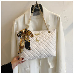 Women's Embroidered Chain One-shoulder Tote Bag