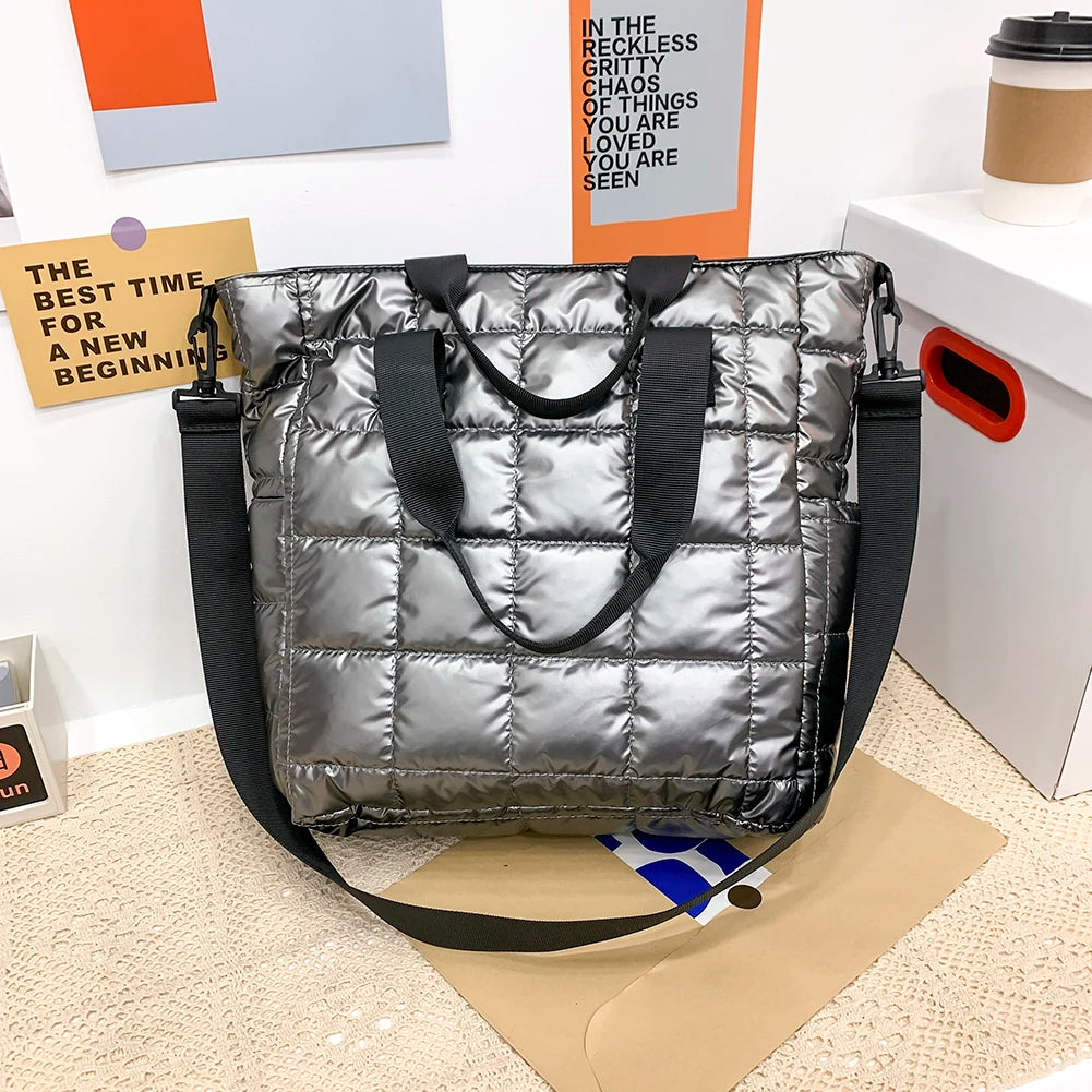 Women's Quilted Top-handle Bag Embroidered Crossbody Bag