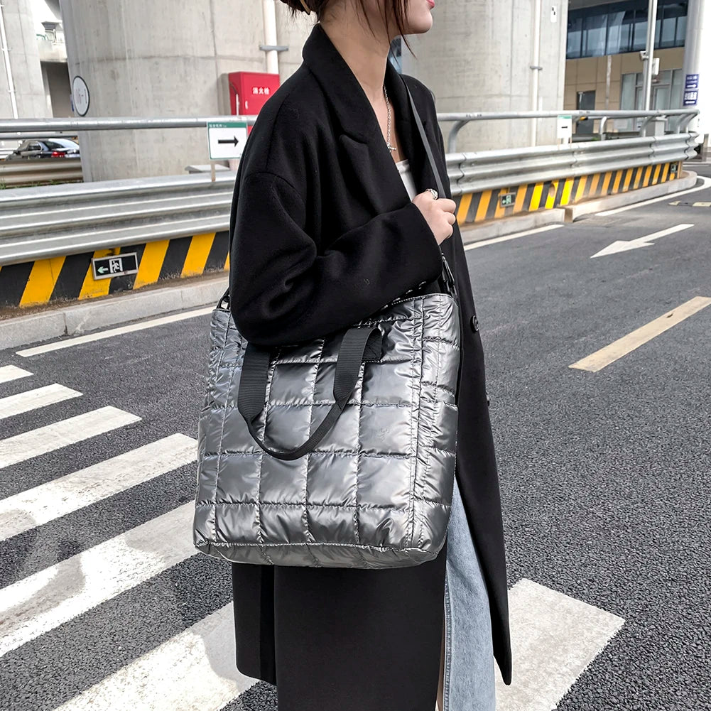 Women's Quilted Top-handle Bag Embroidered Crossbody Bag