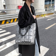 Women's Quilted Top-handle Bag Embroidered Crossbody Bag