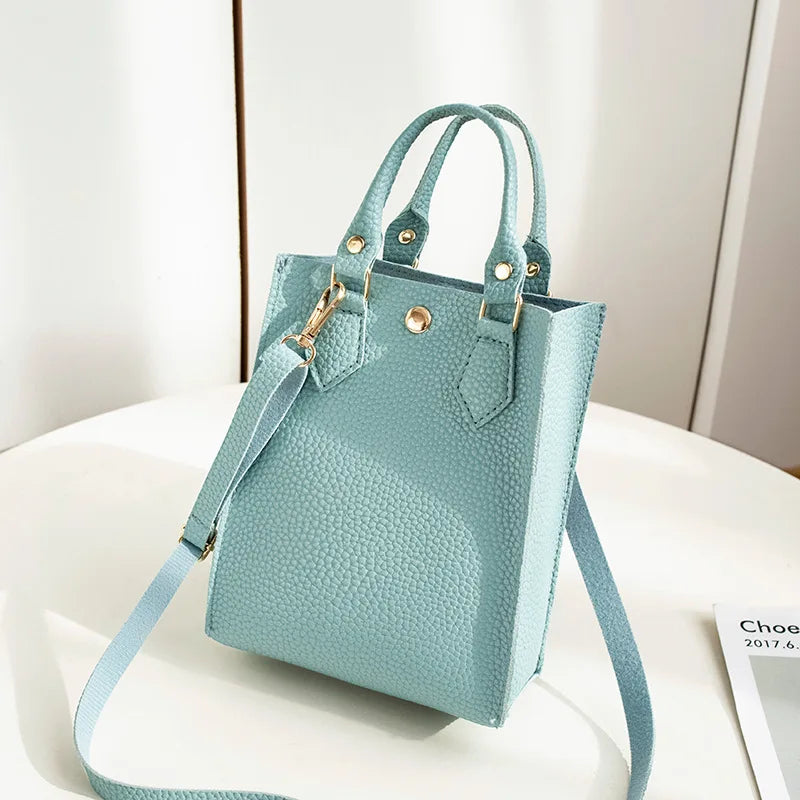 Women's Mini Handbag One Shoulder Bag Solid Strap Crossbody Bags