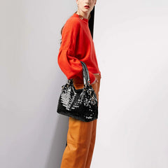 Women's Sequined PU Leather Shoulder Bag