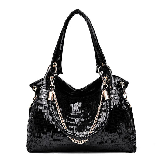 Women's Sequined PU Leather Shoulder Bag