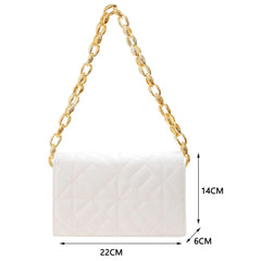 Geometric Embossing Shoulder Bag Retro Tote Solid Handbag
