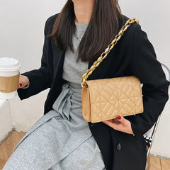 Geometric Embossing Shoulder Bag Retro Tote Solid Handbag
