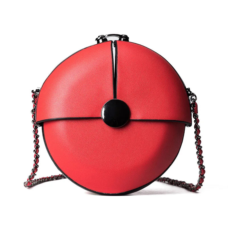 Women's Personality Lock Leather Shoulder Bag