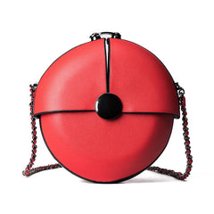 Women's Personality Lock Leather Shoulder Bag