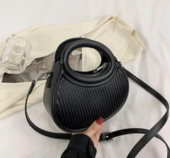 Women's Pu Solid Shoulder Messenger Handbag Saddle Waist Bag