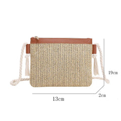 Women's Woven Straw Shoulder Bag Large Capacity Tote Beach Bag