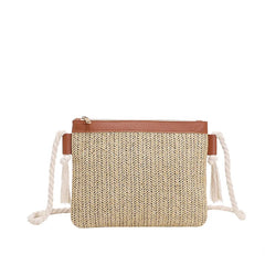 Women's Woven Straw Shoulder Bag Large Capacity Tote Beach Bag