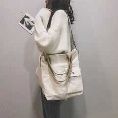 Waterproof Nylon Shopper Bag Large Capacity Tote Shoulder Handbag