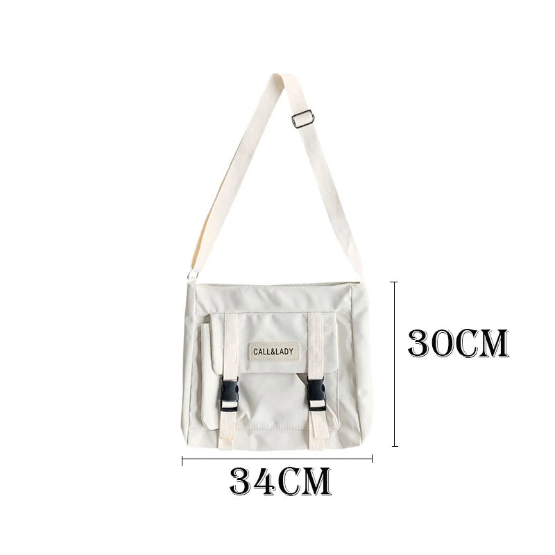 Waterproof Nylon Shoulder Bag Large Capacity Tote Handbag for Women