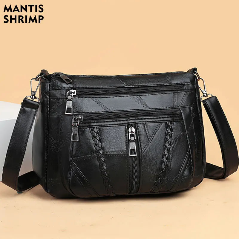 Retro Leather Shoulder Bag for Women