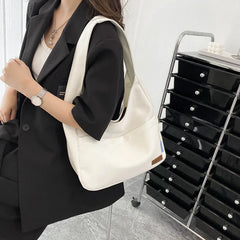 Canvas Messenger Handbags Solid School Crossbody Large Capacity Tote Shoulder Ba