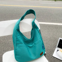 Canvas Messenger Handbags Solid School Crossbody Large Capacity Tote Shoulder Ba