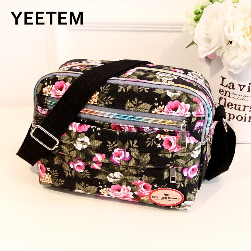 Elderly Cloth Canvas Crossbody Bag