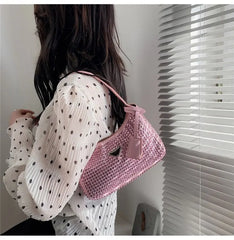 Women's Full Diamond Underarm Bag Zipper Handbag