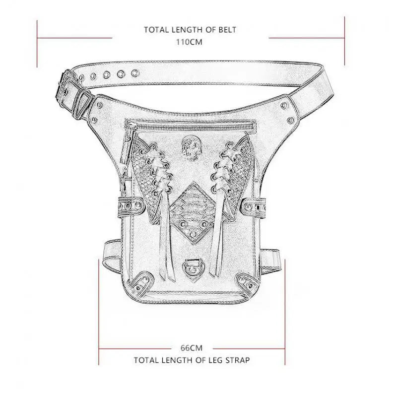 Steampunk Waist Bag Retro Style Outdoor Single Shoulder Messenger Bag