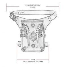 Steampunk Waist Bag Retro Style Outdoor Single Shoulder Messenger Bag